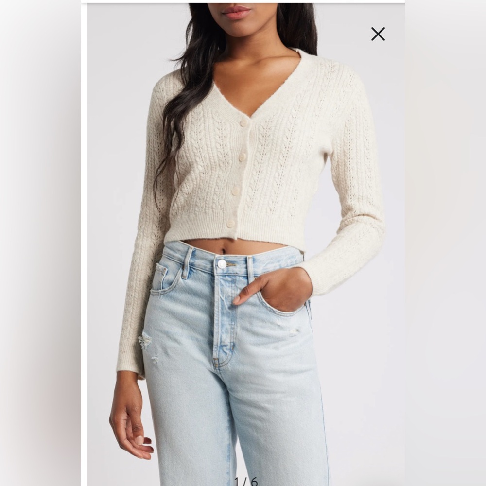 All in favor cable cardigan